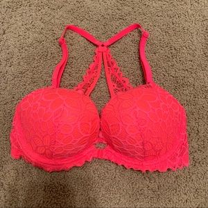 NWT VS Pink Neon Coral bra 34D
